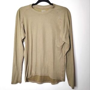 Beyond Clothing L1B Crew Base Layer Mens Size L Silk Weight Coyote